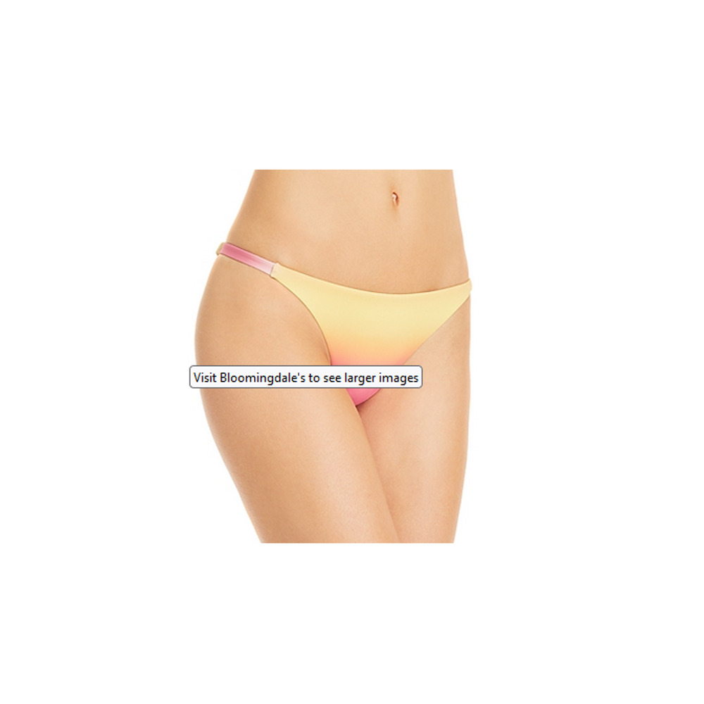 Aqua Swim Ombre String Bikini Bottoms Pink Size S